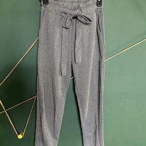 Ambiance Black and White Houndstooth Tie-Waist Pants